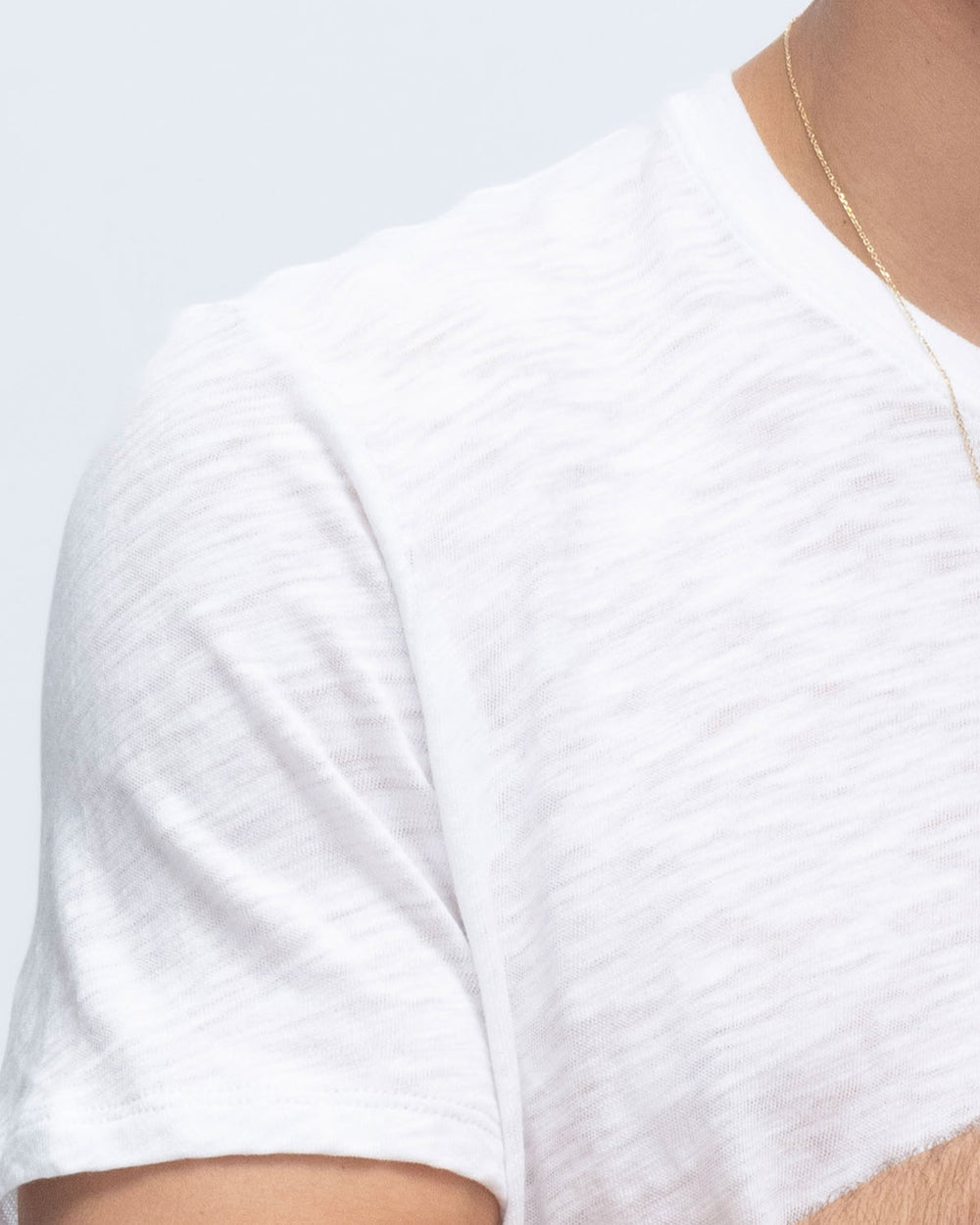 Slub Jersey Crew Neck Tee - White