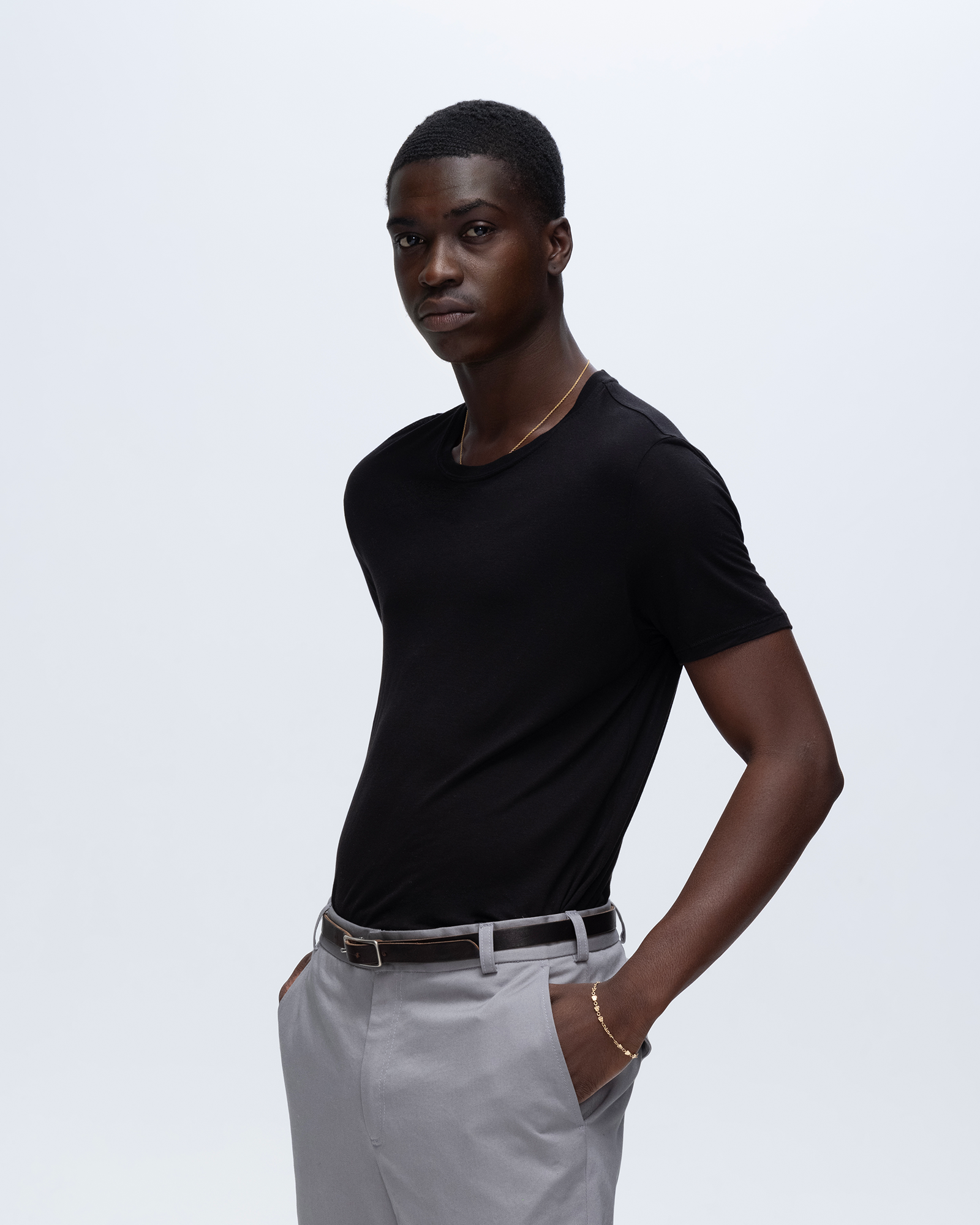 ATM Anthony Thomas Melillo Men's Modal Jersey Crew Neck Short