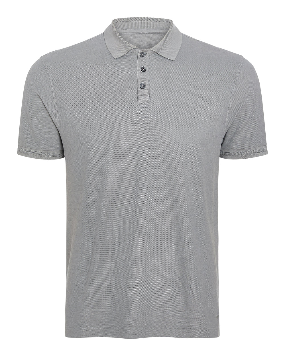 Pima Cotton Pique Polo - Pewter