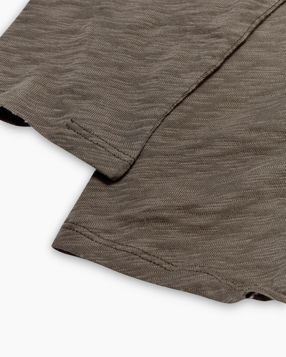 Slub Jersey Long Sleeve Destroyed Wash Tee - Army