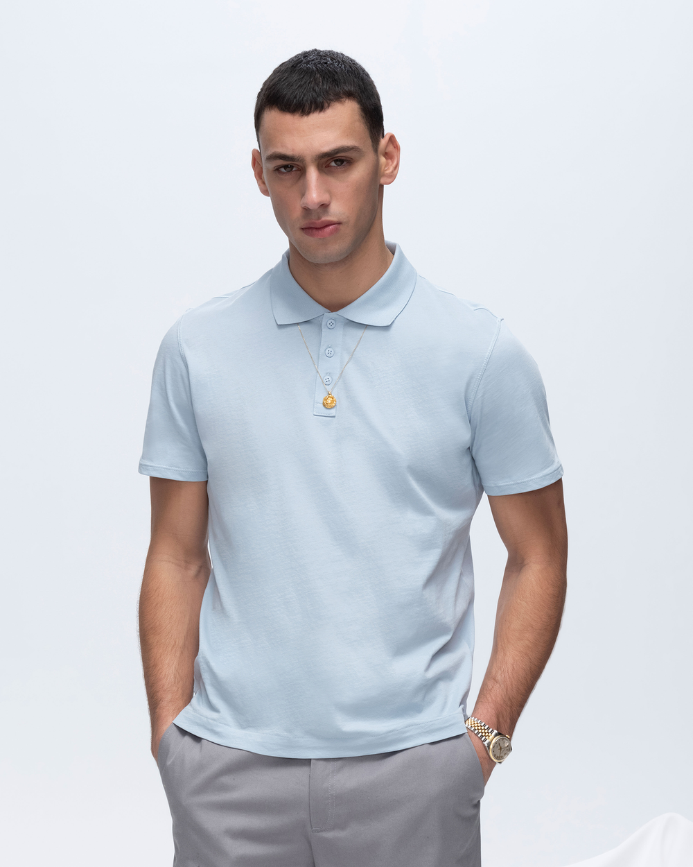 Classic Jersey Polo - Blue