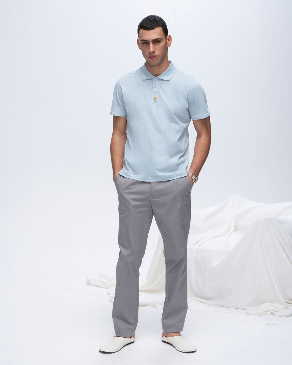 Classic Jersey Polo - Blue