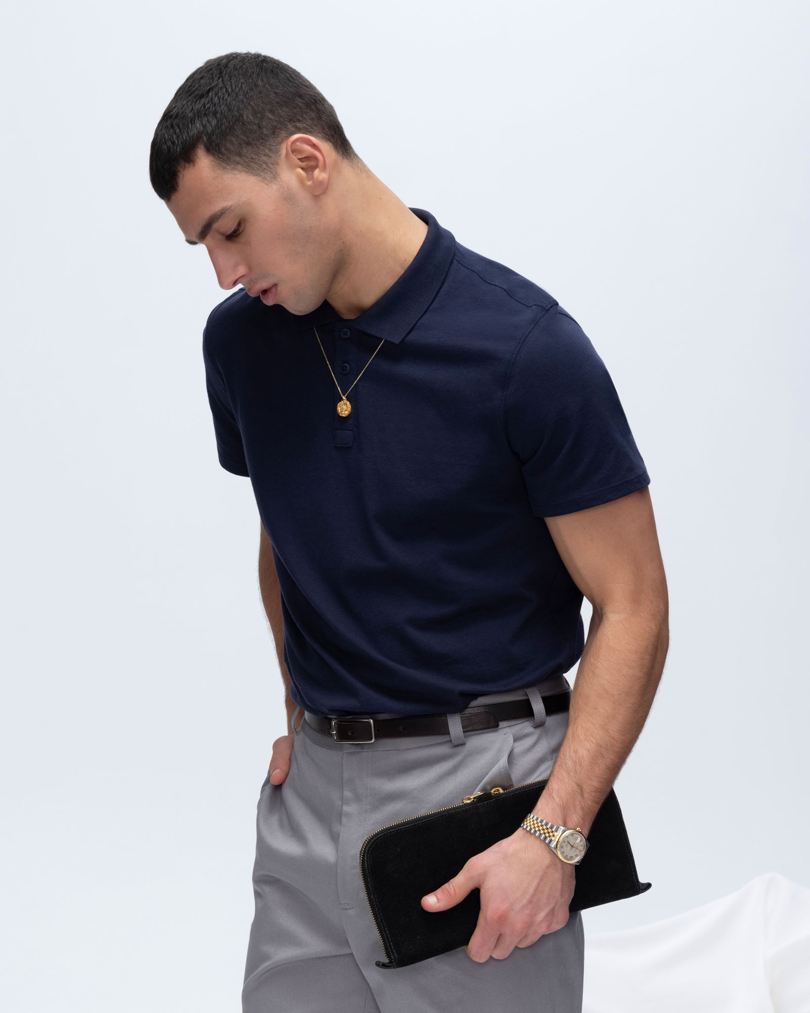 ATM Anthony Thomas Melillo Men's Classic Jersey Short Sleeve Polo