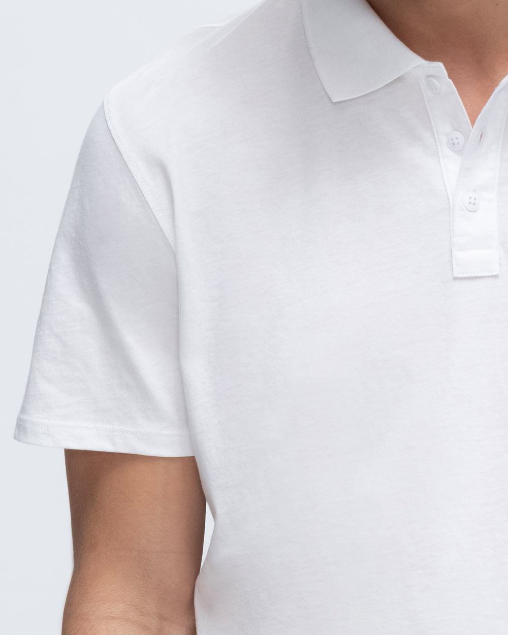 Classic Jersey Polo - White