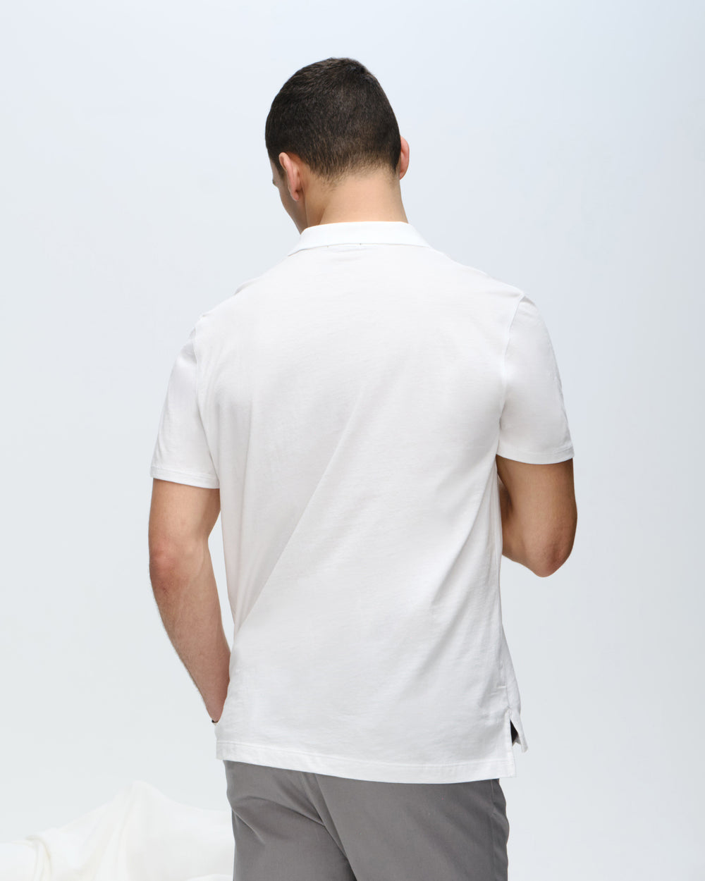 Classic Jersey Polo - White