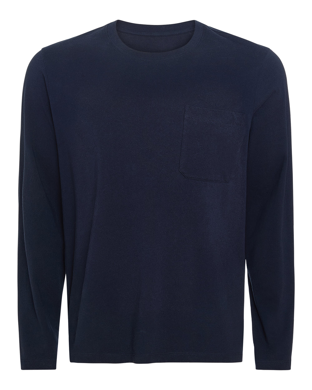 Heavyweight Jersey Long Sleeve Crew -Midnight