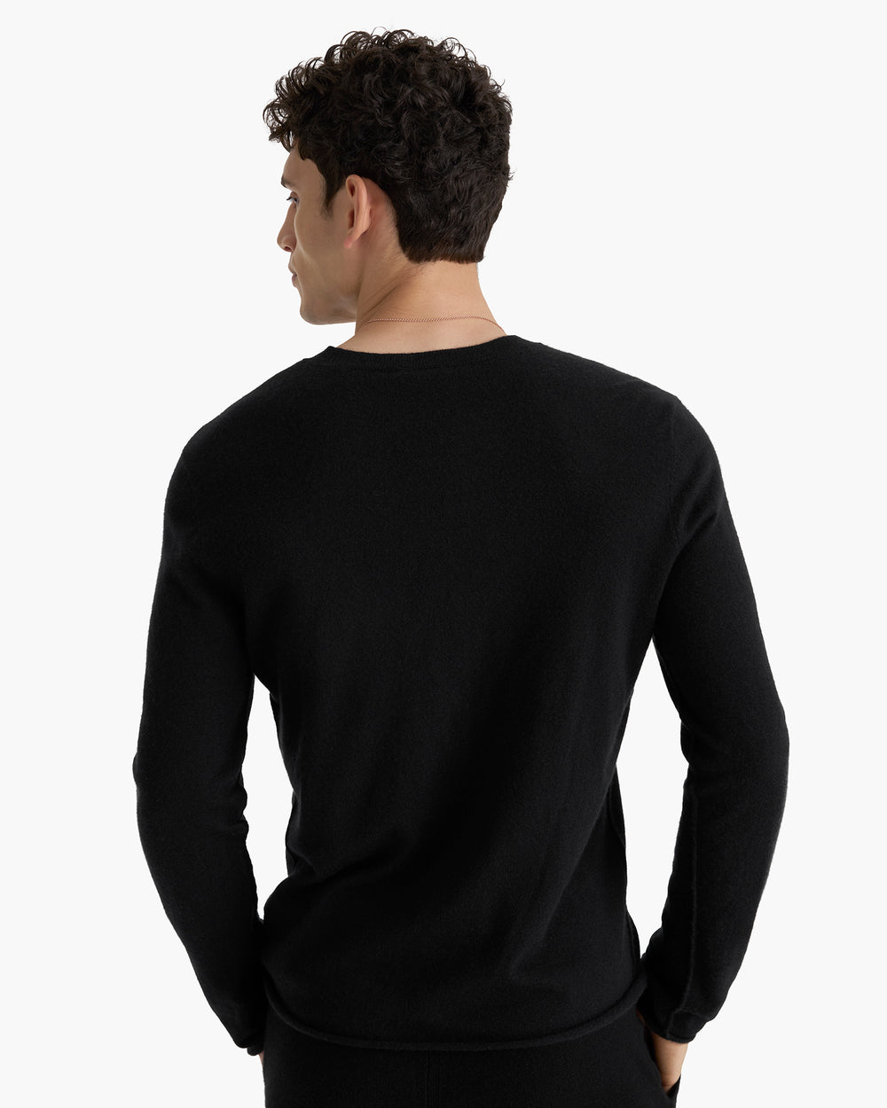 Lightweight Cashmere V-Neck - Black