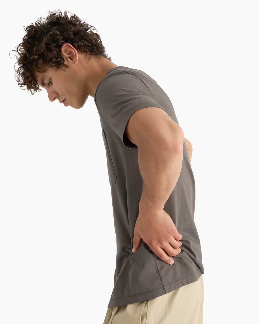 Heavyweight Jersey Crew Neck Tee - Coal