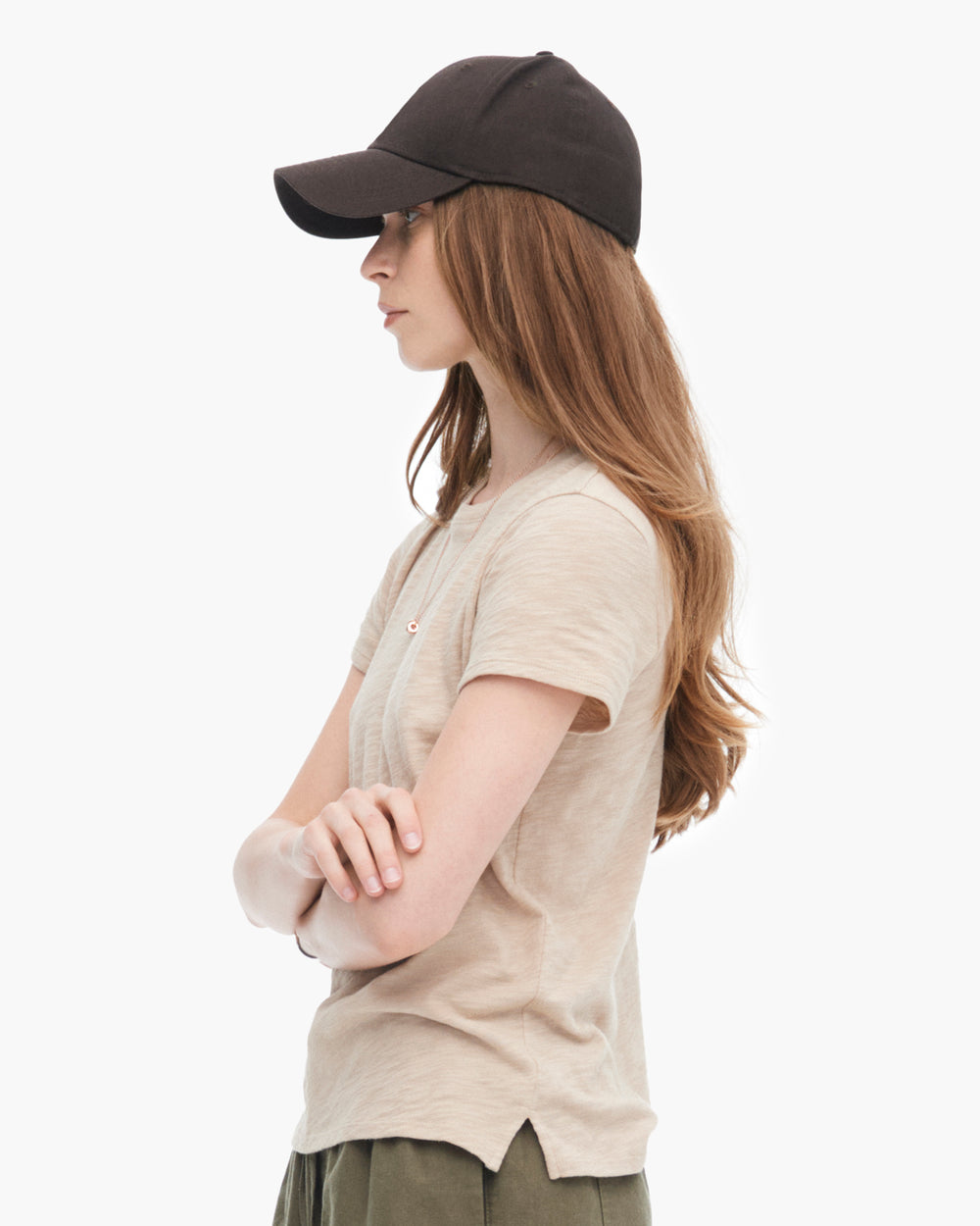 Slub Jersey Schoolboy Crew Neck Tee - Dune