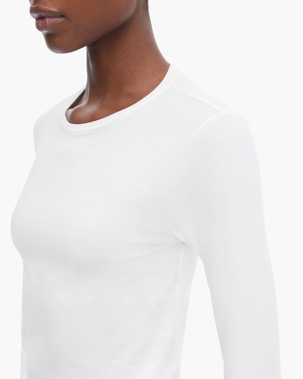 Pima Cotton Long Sleeve Baby Tee - White