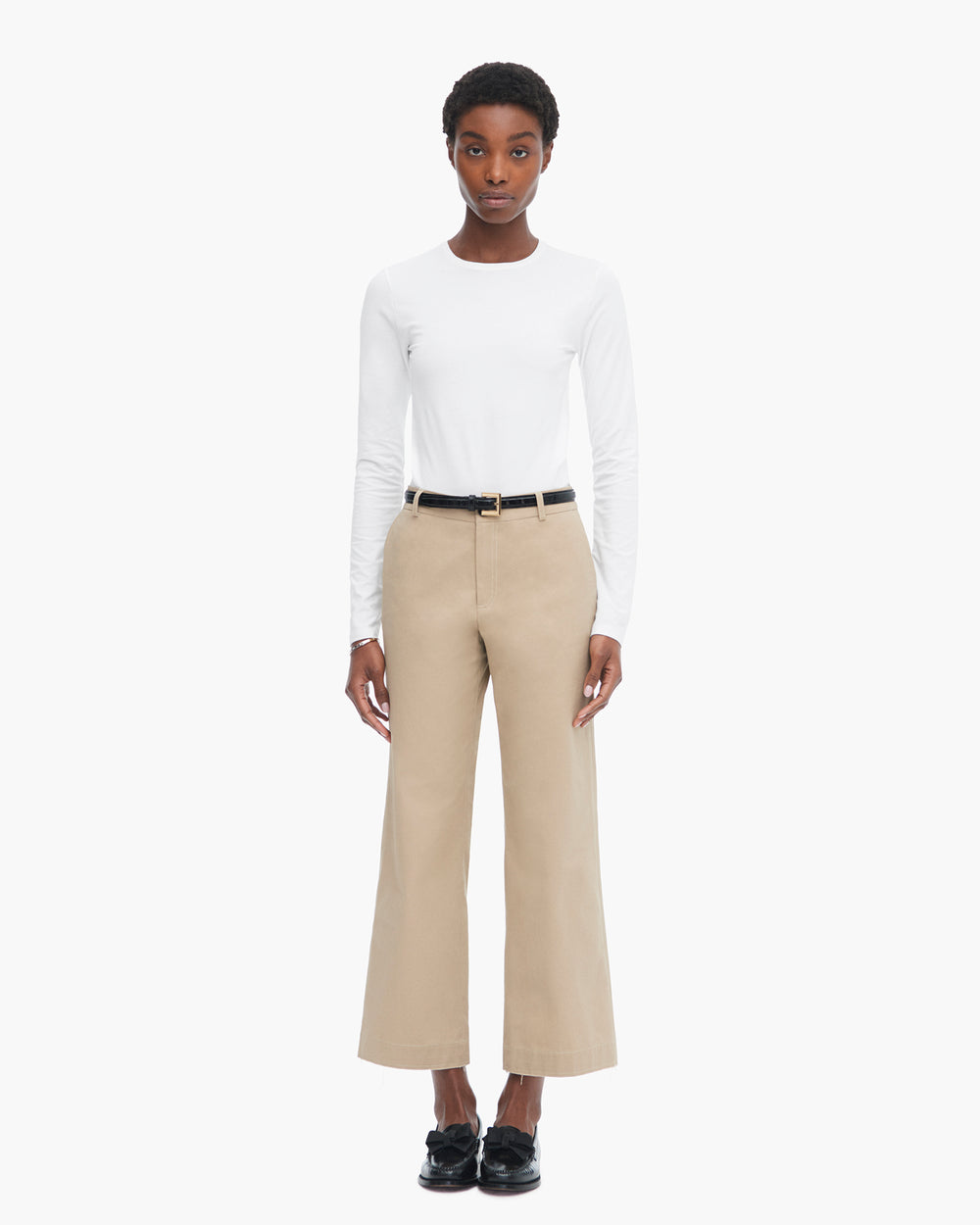 Pima Cotton Long Sleeve Baby Tee - White