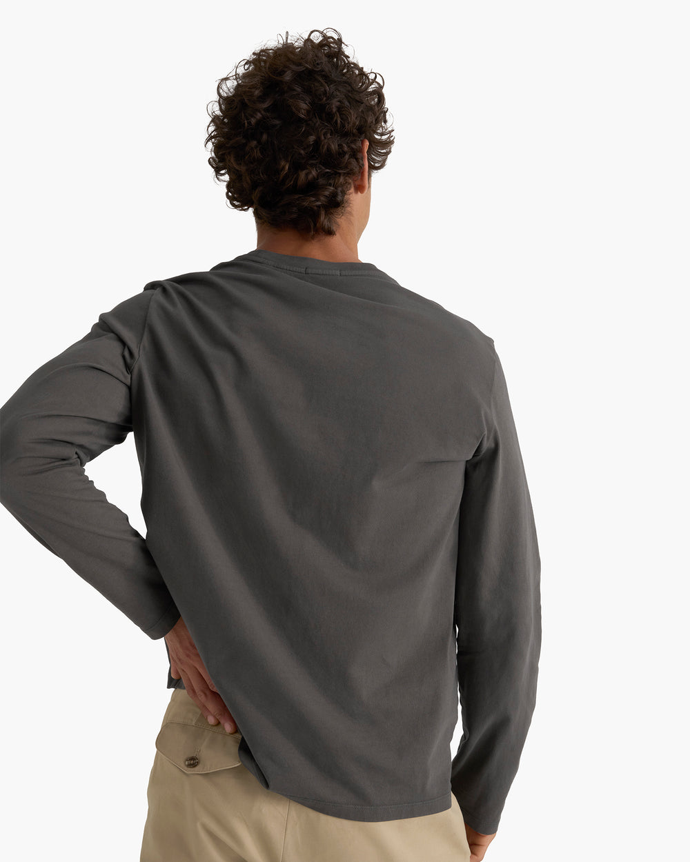 Heavyweight Jersey Long Sleeve Crew - Coal