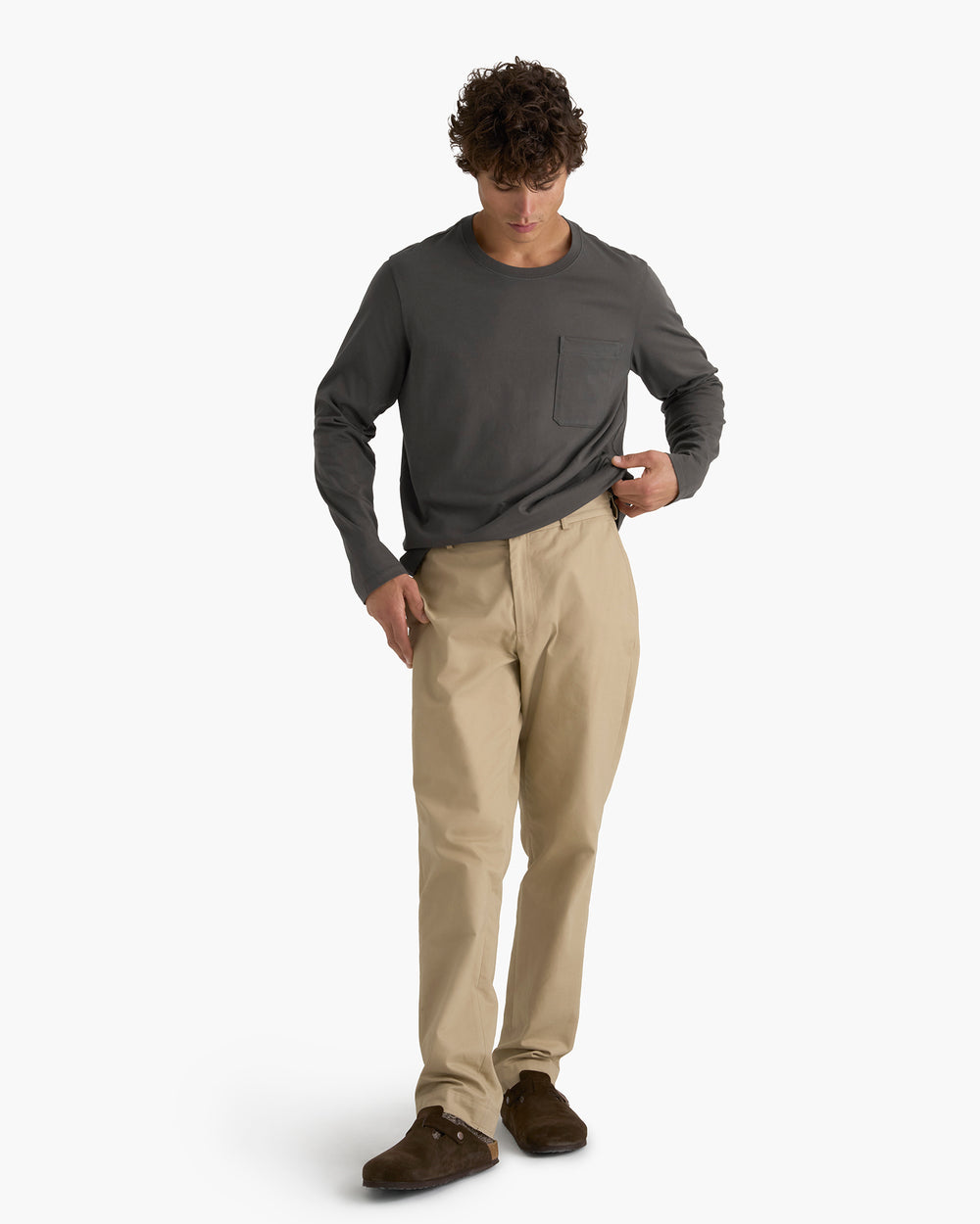 Heavyweight Jersey Long Sleeve Crew - Coal