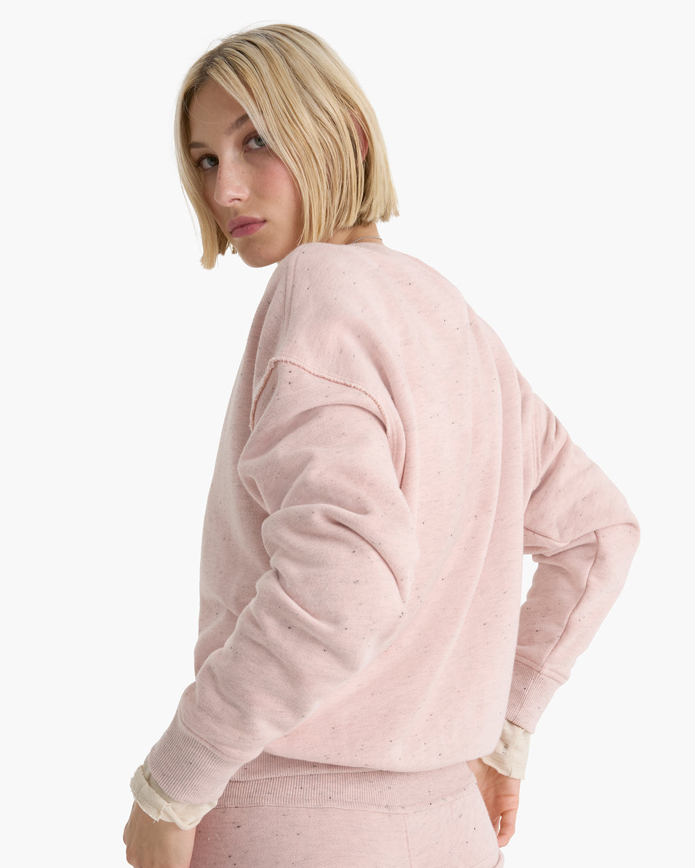 Donegal French Terry Crew Neck Sweatshirt - Faded Rose