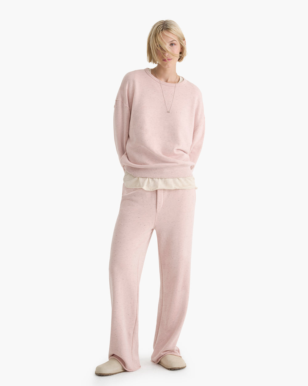 Donegal French Terry Crew Neck Sweatshirt - Faded Rose