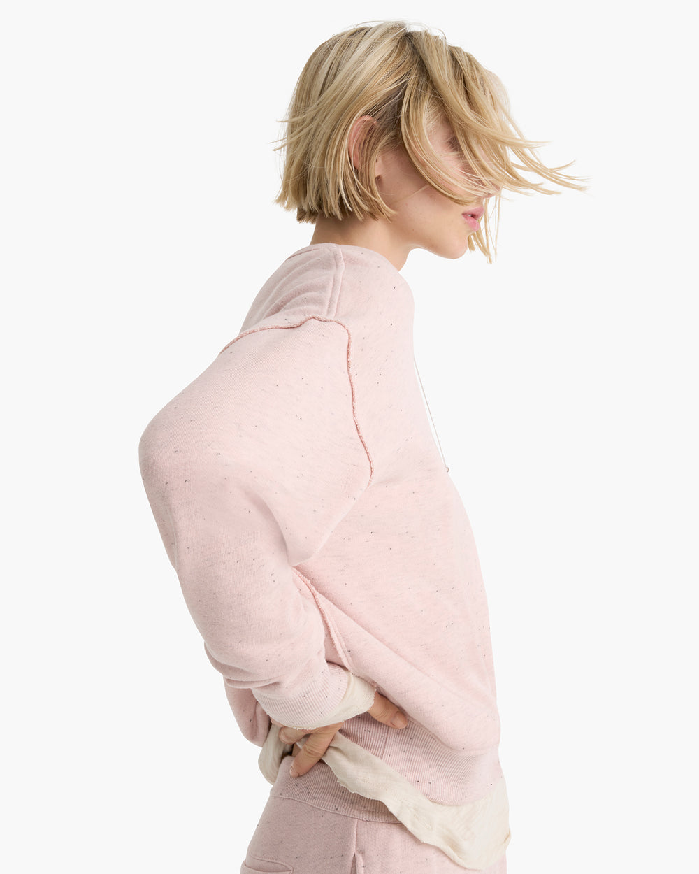 Donegal French Terry Crew Neck Sweatshirt - Faded Rose
