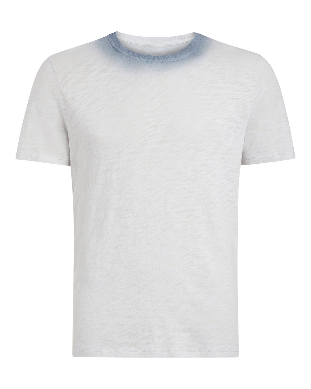 Spray Treatment Slub Jersey Short Sleeve Crew Neck Tee - Silver-Wash Navy