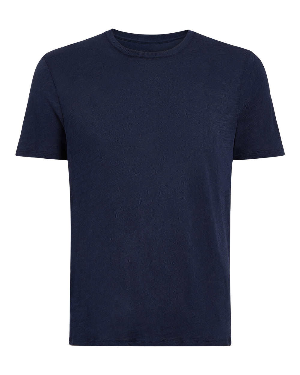 Pique with Sun Bleach Short Sleeve Crew Neck - Dark Navy