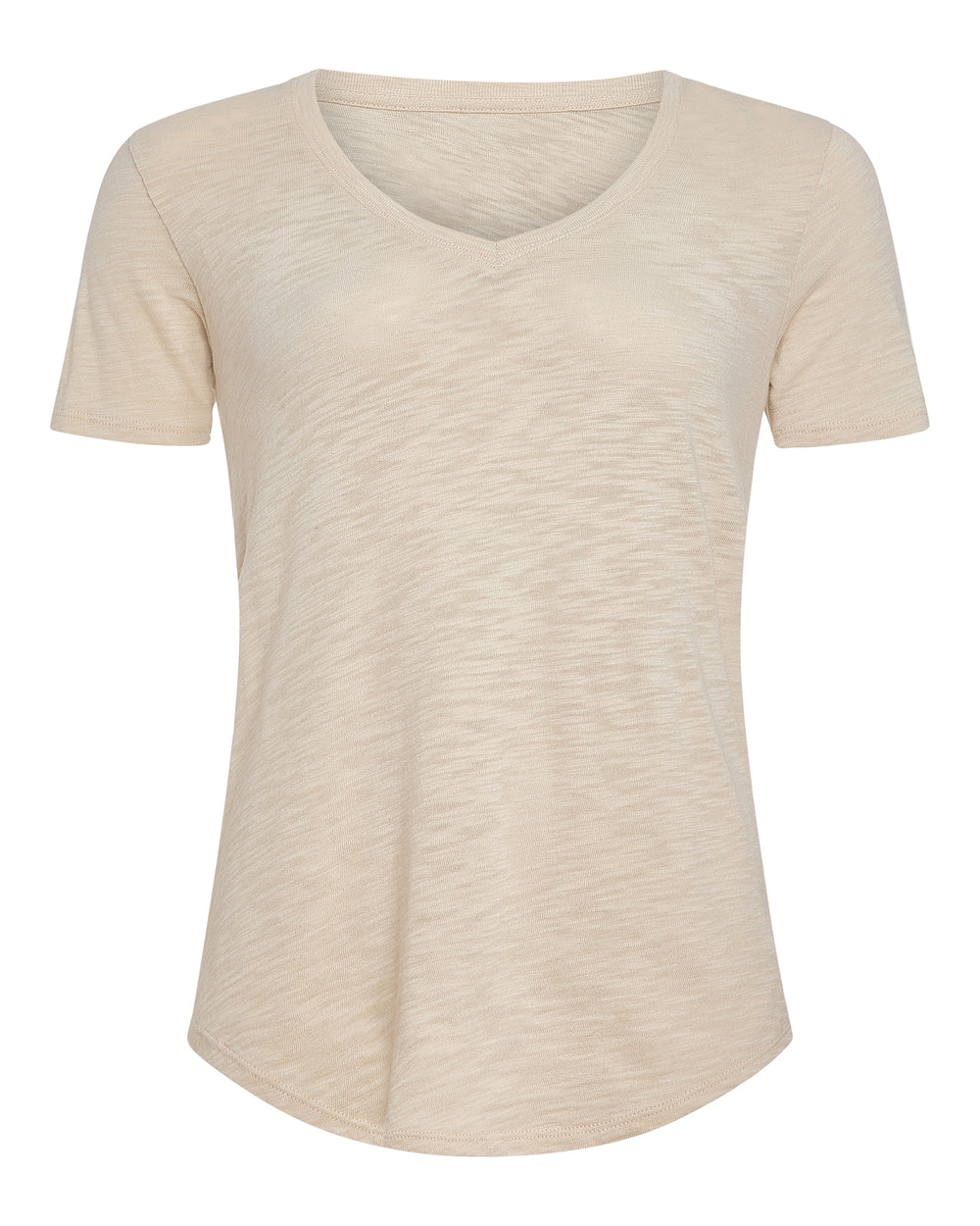 Slub Jersey Classic V-Neck Tee - Bleached Oak