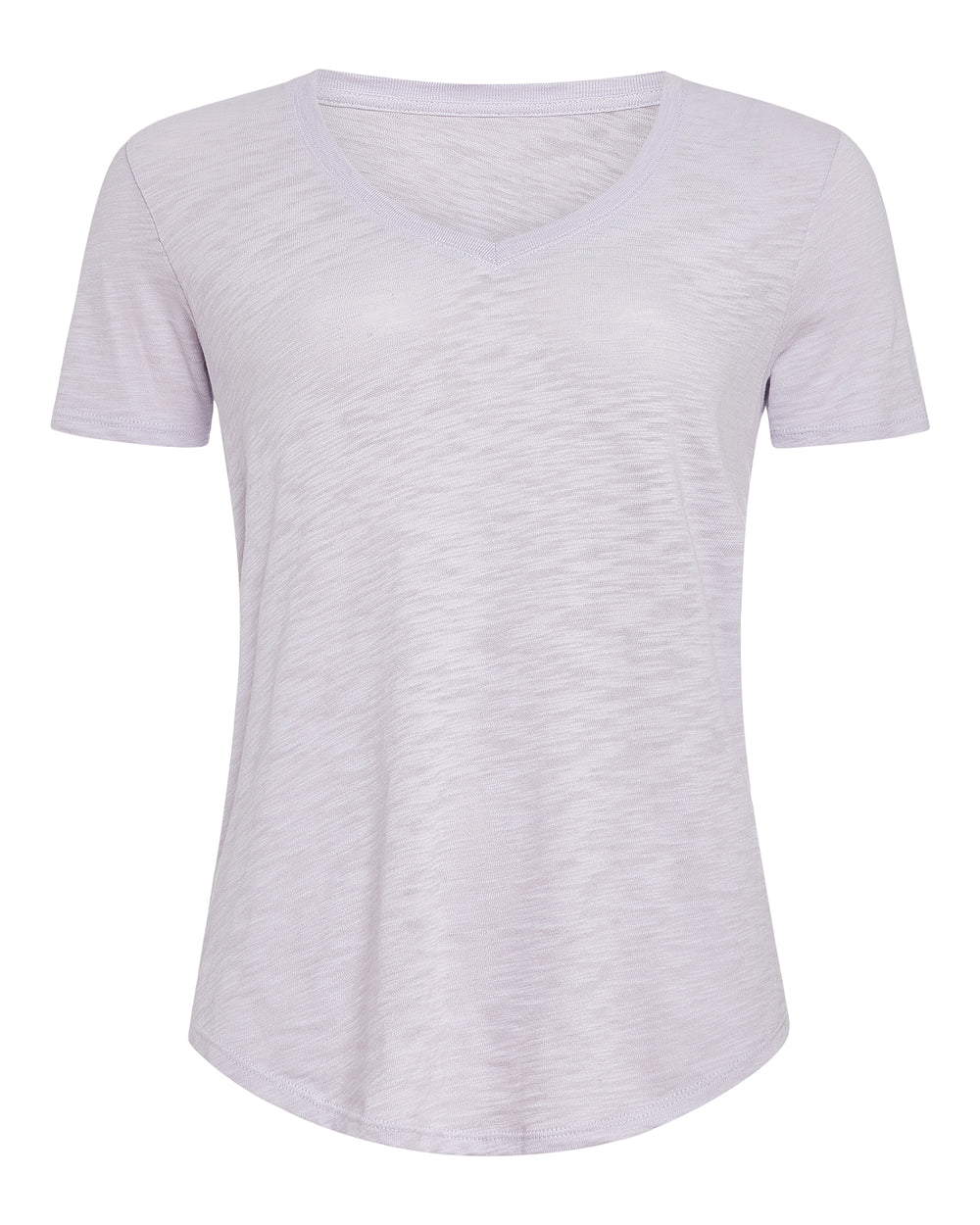 Slub Jersey Classic V-Neck Tee - Faded Lavender