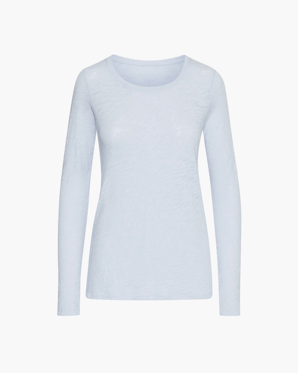 Slub Jersey Long Sleeve Destroyed Crew - Powder Blue
