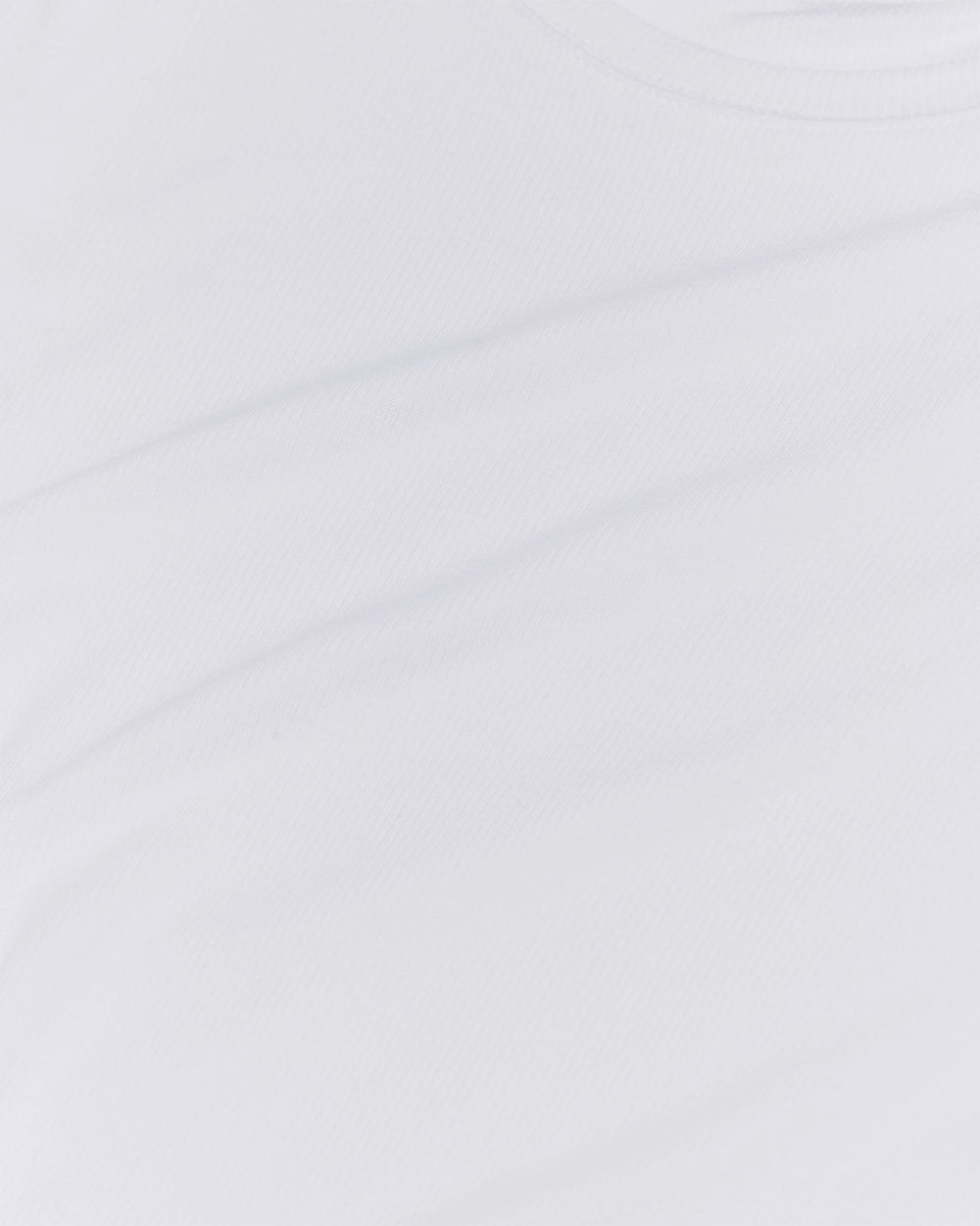 Modal Rib Long Sleeve Crew - White