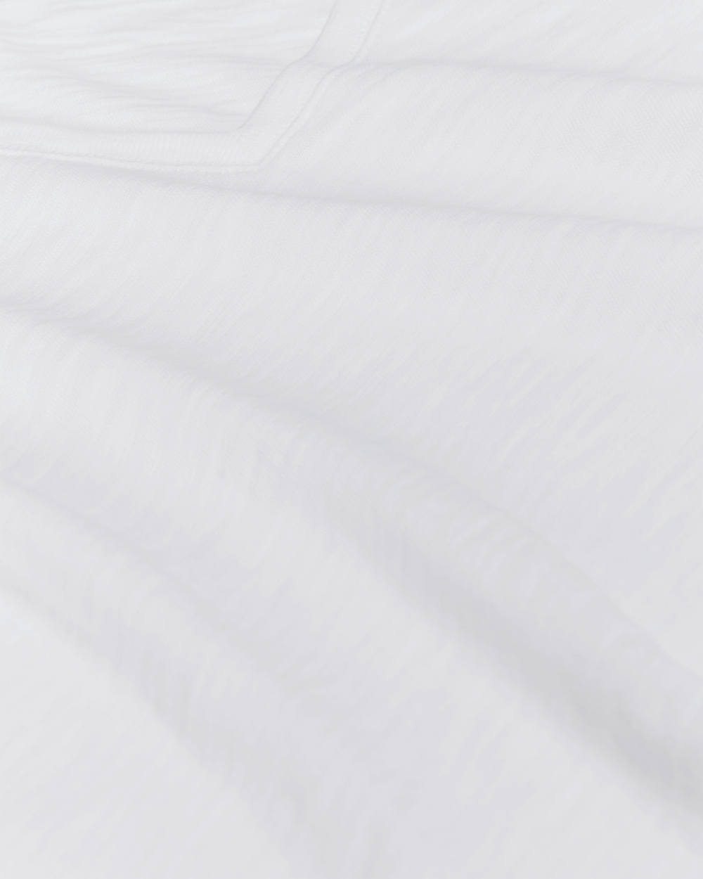 Slub Jersey Schoolboy V-Neck Tee - White