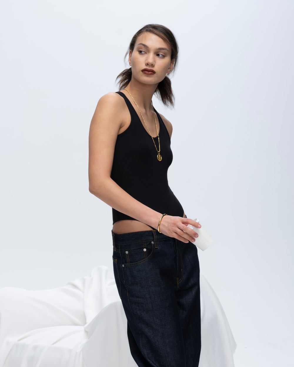 Modal Rib Bodysuit - Black