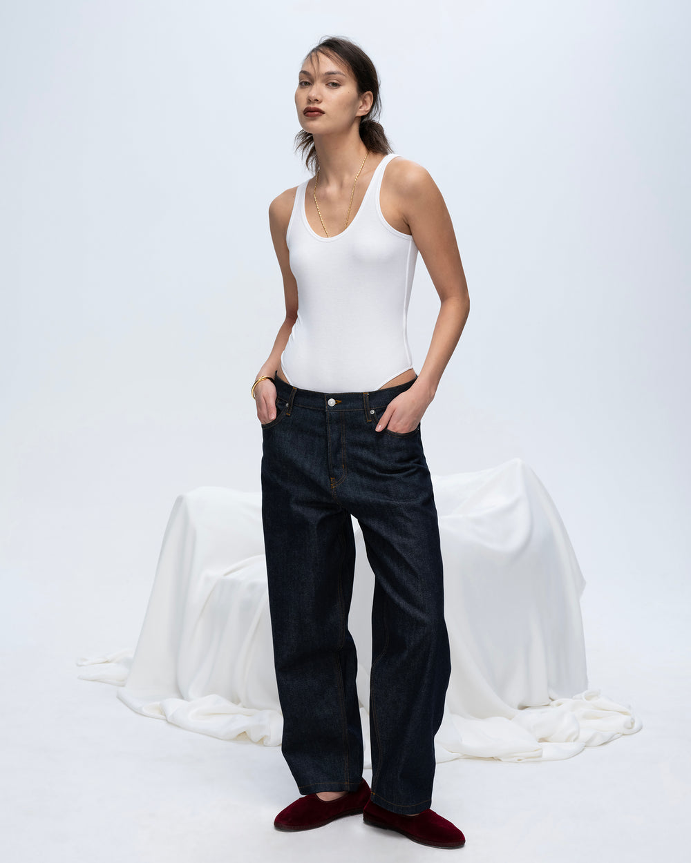 Modal Rib Bodysuit - White