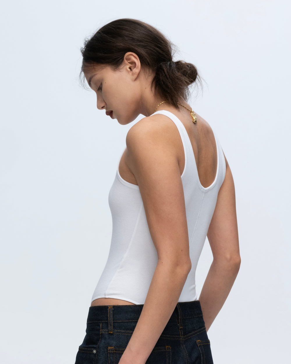 Modal Rib Bodysuit - White
