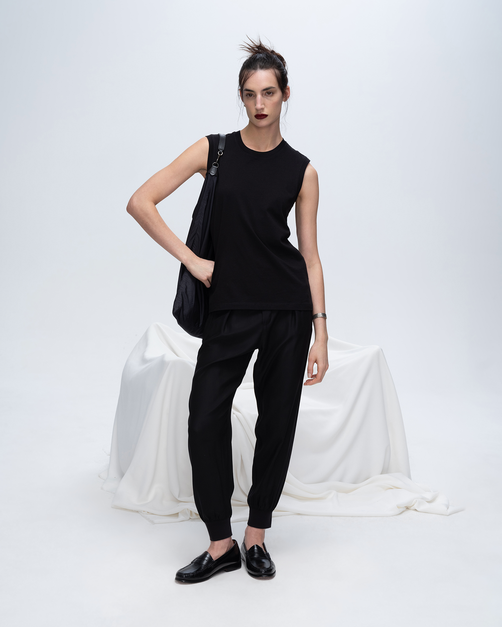 Classic Jersey Sleeveless Boy Tee - Black