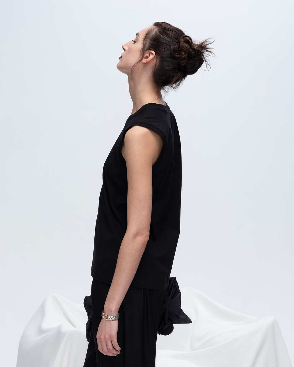 Classic Jersey Sleeveless Boy Tee - Black