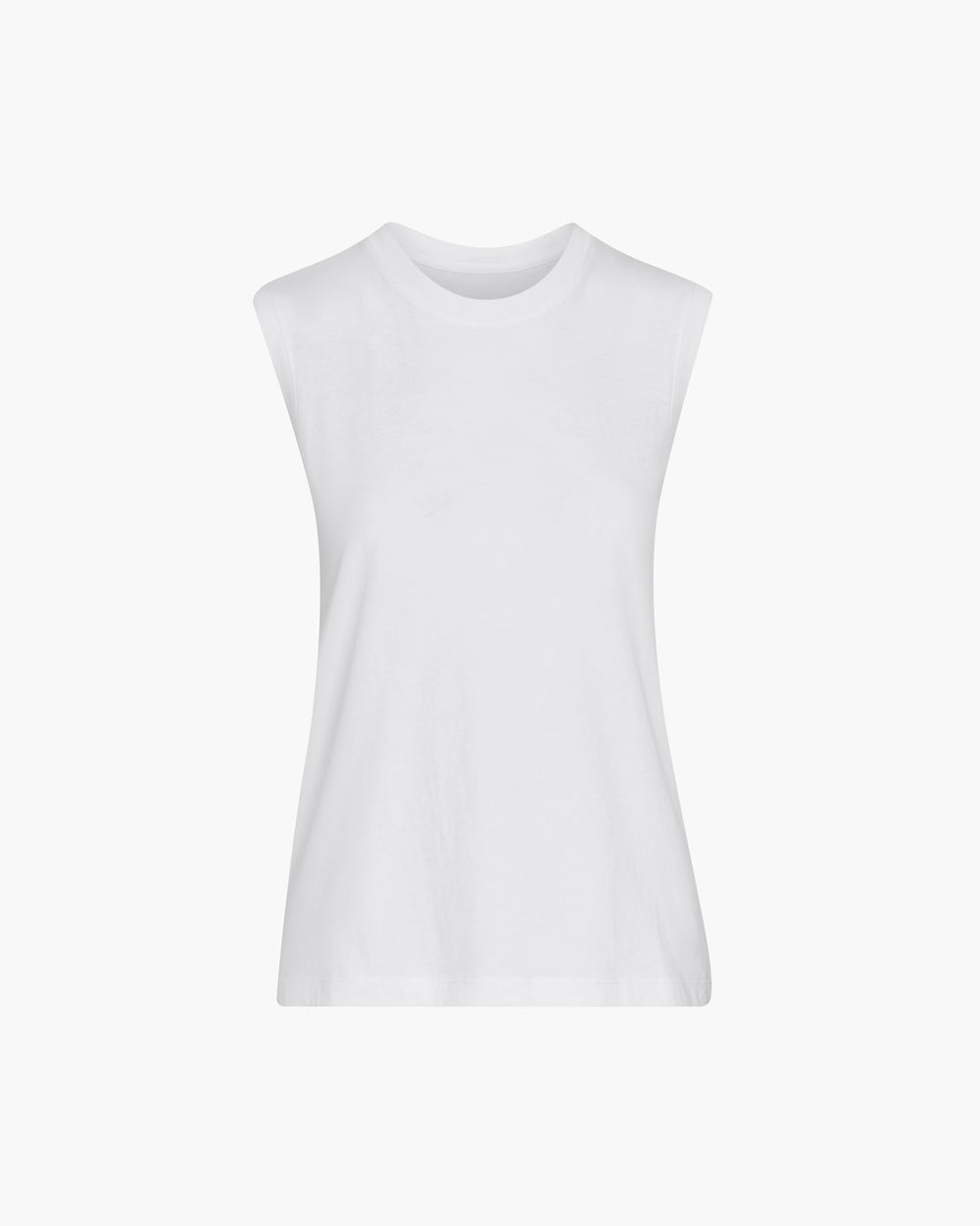 Classic Jersey Sleeveless Boy Tee - White