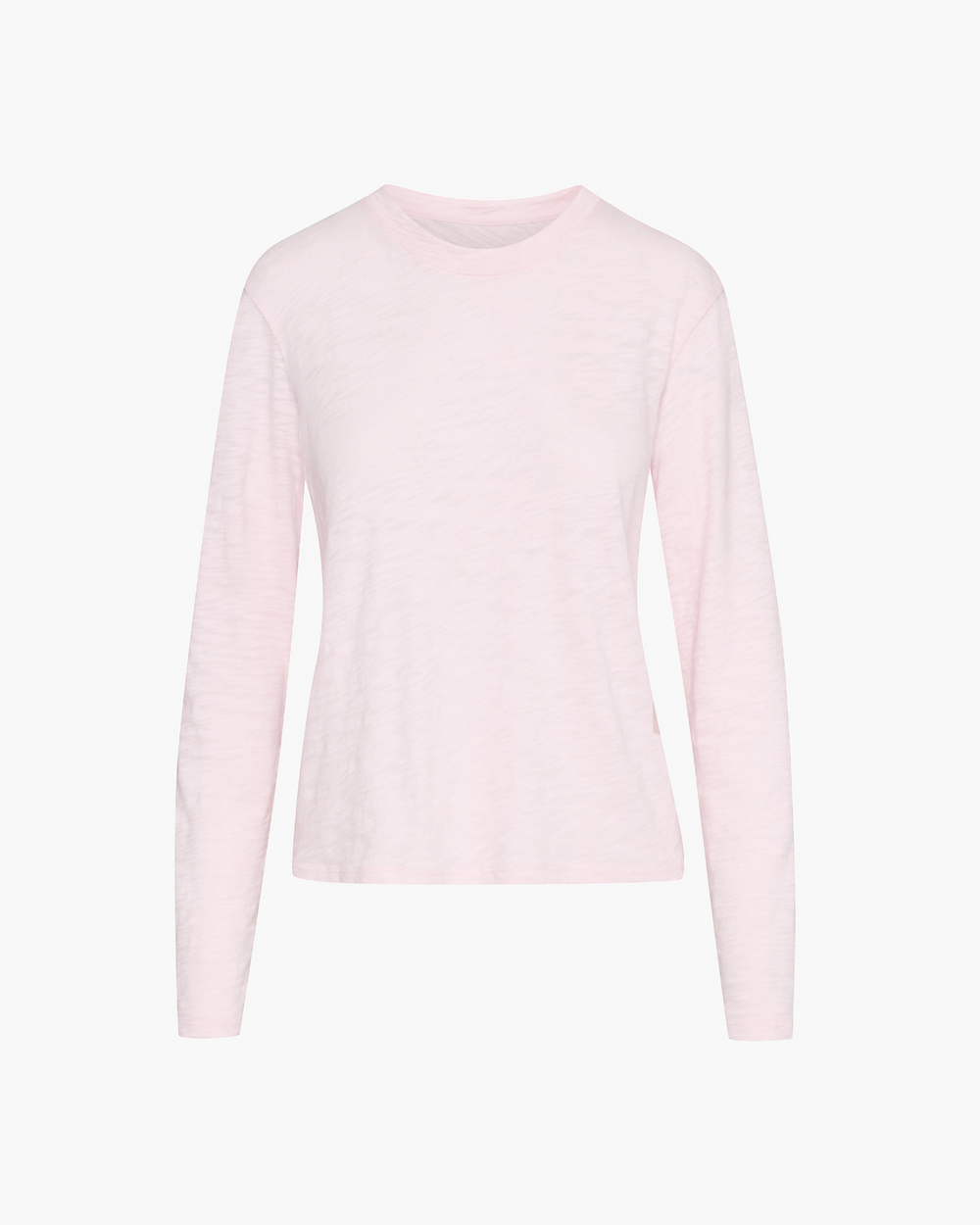Slub Jersey Long Sleeve Crop Tee - Pink Camelia