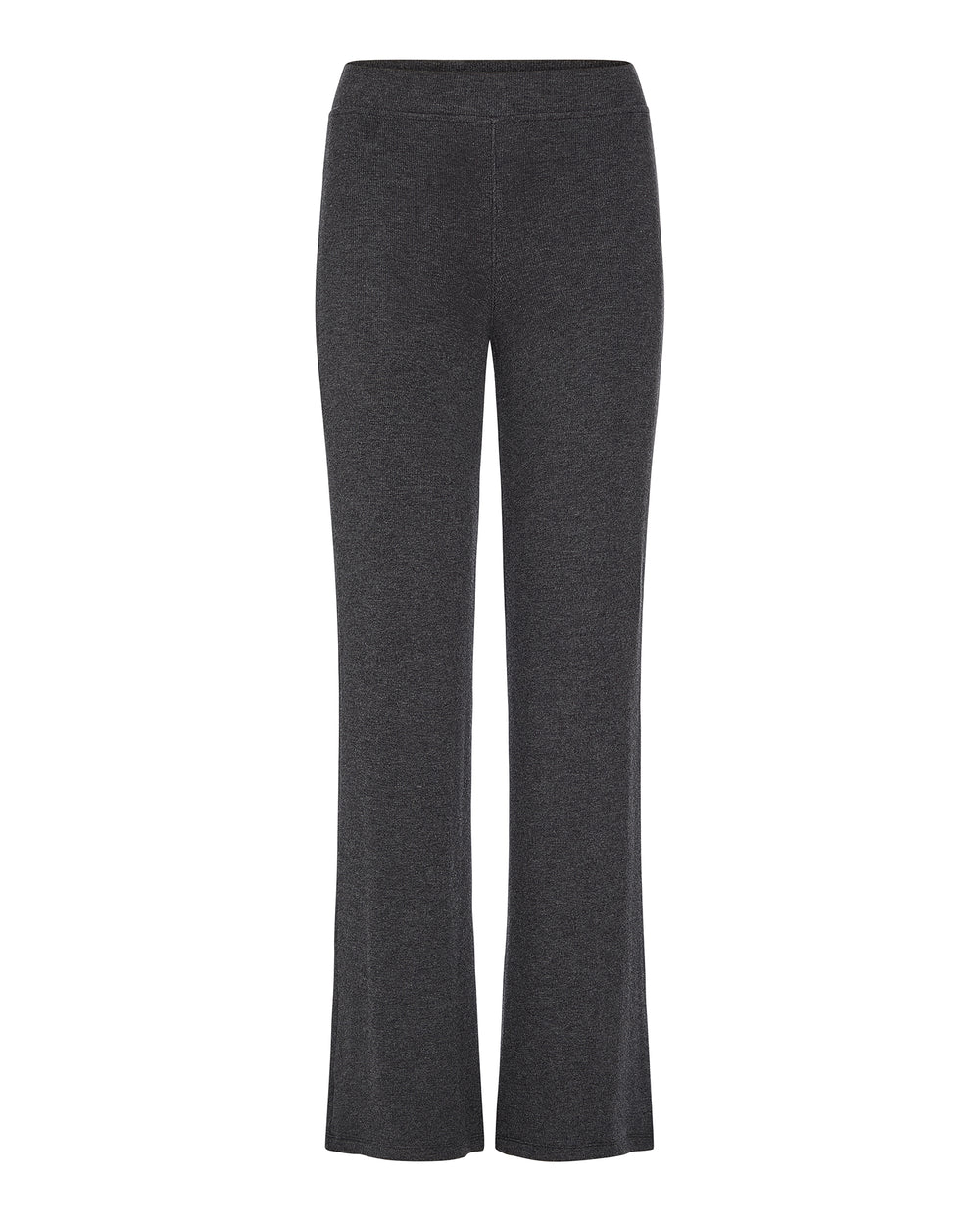 Modal Rib Flare Pant - Heather Coal