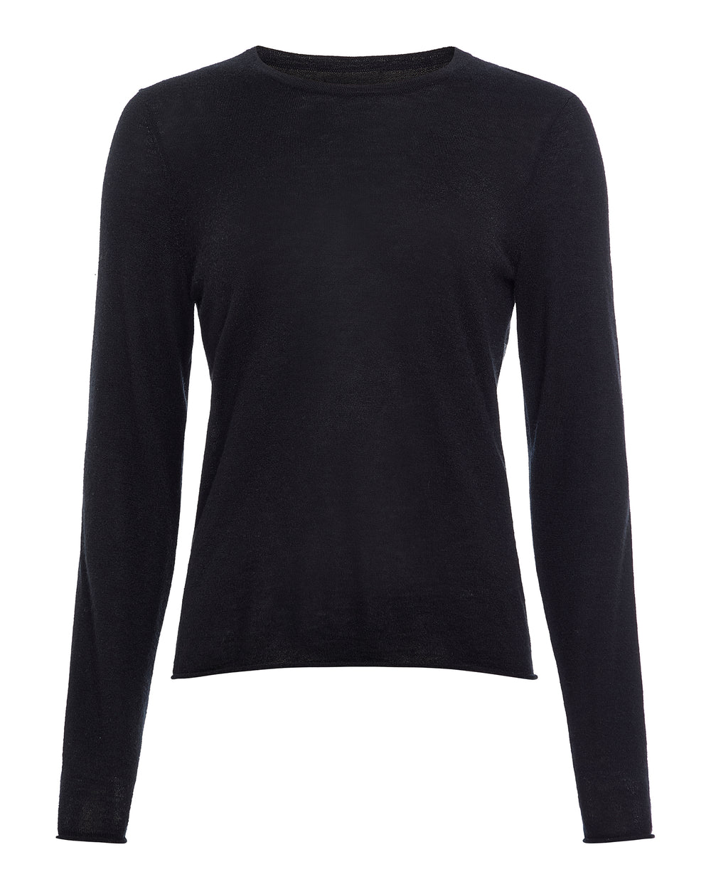 Lightweight Cashmere Crew Neck - Black