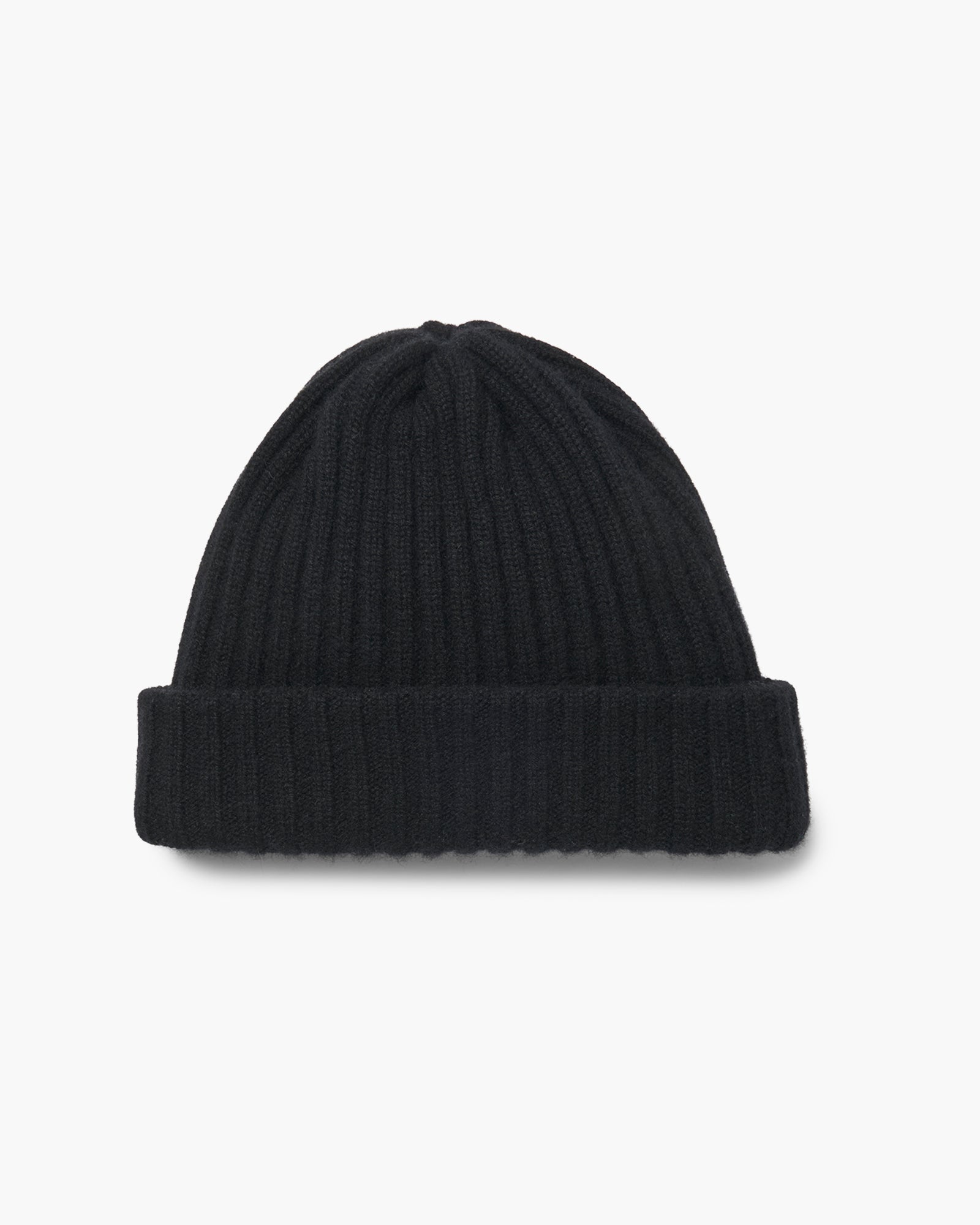 New ATM Anthony Thomas Melillo 100% Cashmere Ribbed Beanie Plaited Ribbed Beanie - Black – ATM Anthony Thomas Melillo main image 2