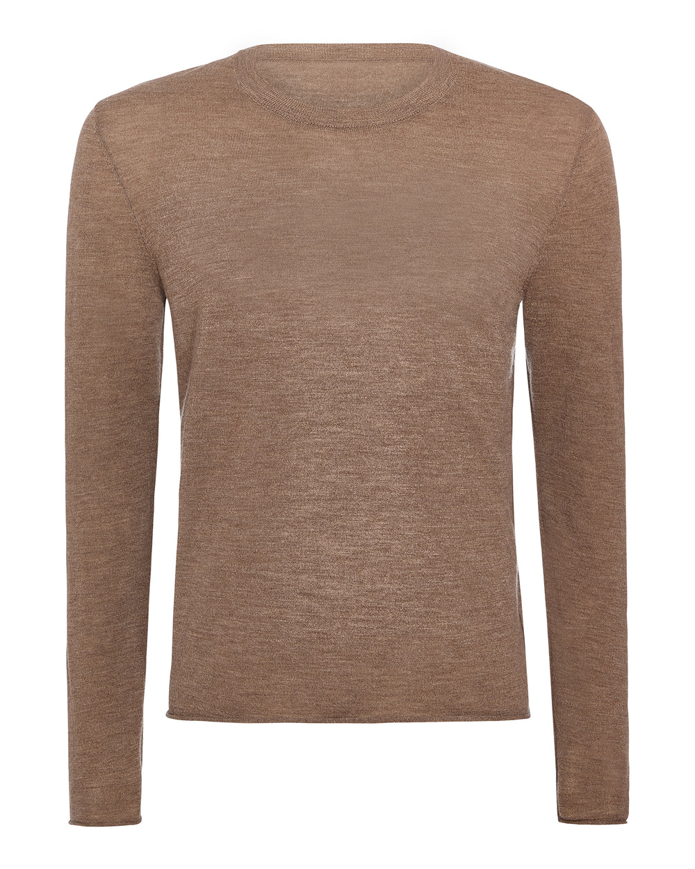 Lightweight Cashmere Crew Neck - Heather Cedar
