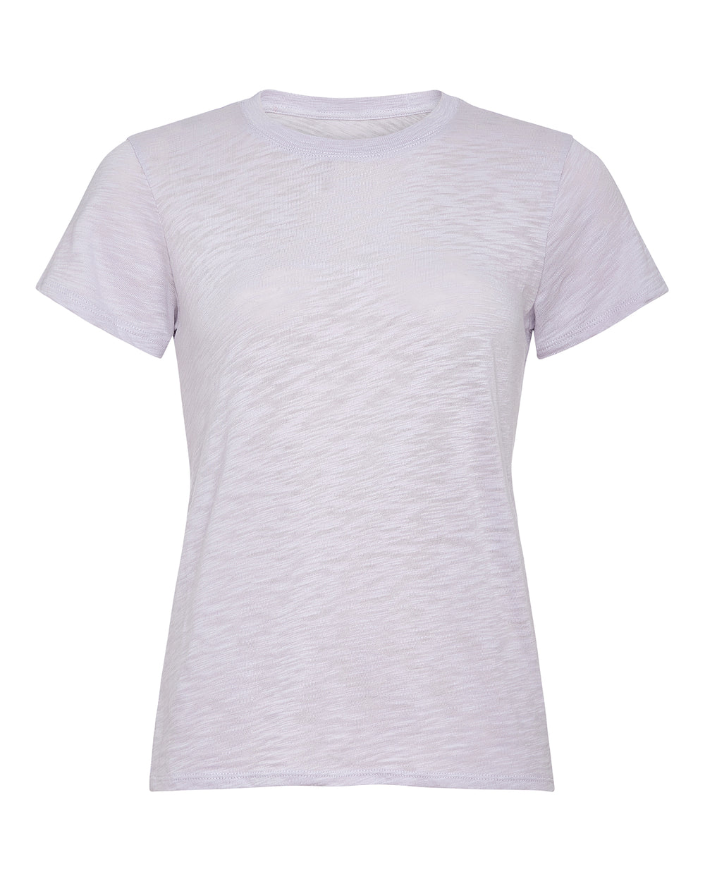 Slub Jersey Schoolboy Crew Neck Tee - Faded Lavender
