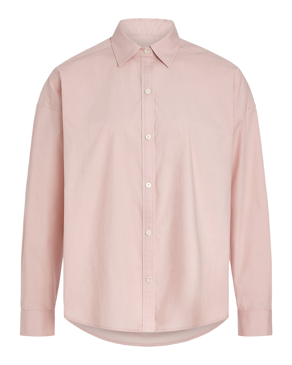 Cotton Poplin Boyfriend Shirt - Faded Rose