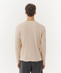 Beechwood Slub Jersey Long Sleeve Destroyed Wash Tee | Men's Cotton Long Sleeeve Tee by ATM Anthony Thomas Melillo
