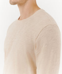 Beechwood Slub Jersey Long Sleeve Destroyed Wash Tee | Men's Cotton Long Sleeeve Tee by ATM Anthony Thomas Melillo
