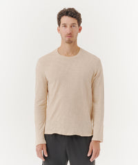 Beechwood Slub Jersey Long Sleeve Destroyed Wash Tee | Men's Cotton Long Sleeeve Tee by ATM Anthony Thomas Melillo