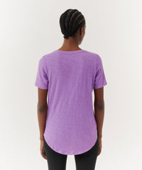 Bellflower Slub Jersey Classic V-Neck Tee | Women's Cotton Short Sleeve Tee by ATM Anthony Thomas Melillo