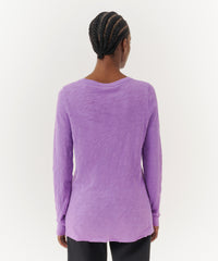 Bellflower Slub Jersey Long Sleeve Destroyed Wash Tee | Women's Long Sleeve Tee by ATM Anthony Thomas Melillo