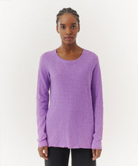 Bellflower Slub Jersey Long Sleeve Destroyed Wash Tee | Women's Long Sleeve Tee by ATM Anthony Thomas Melillo