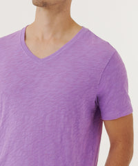 Bellflower Slub Jersey V-Neck Tee | Men's Cotton Short Sleeve Tee by ATM Anthony Thomas Melillo