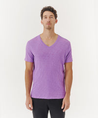 Bellflower Slub Jersey V-Neck Tee | Men's Cotton Short Sleeve Tee by ATM Anthony Thomas Melillo