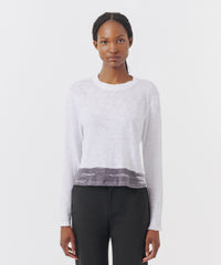 Slub Jersey Long Sleeve Crop Tee - Black Combo