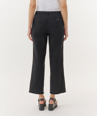 Black Cotton Twill Boyfriend Pant | Women's Pants by ATM Anthony Thomas Melillo